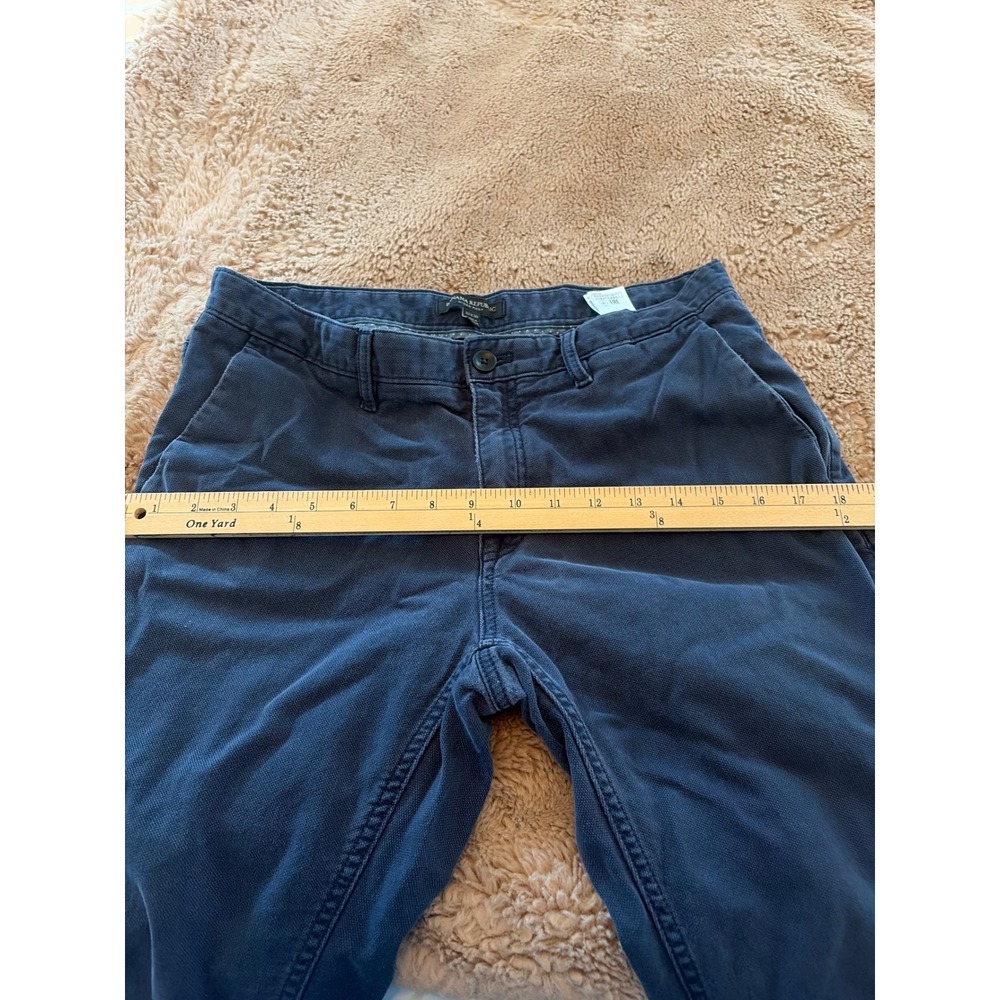 Banana Republic Aiden Slim Fit Chino Pants Mens 32x30 Navy Blue Cotton Stretch - Picture 4 of 7